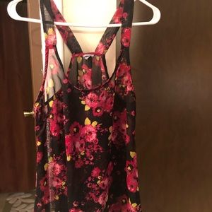 Charlotte Russe Flowy Floral Tank